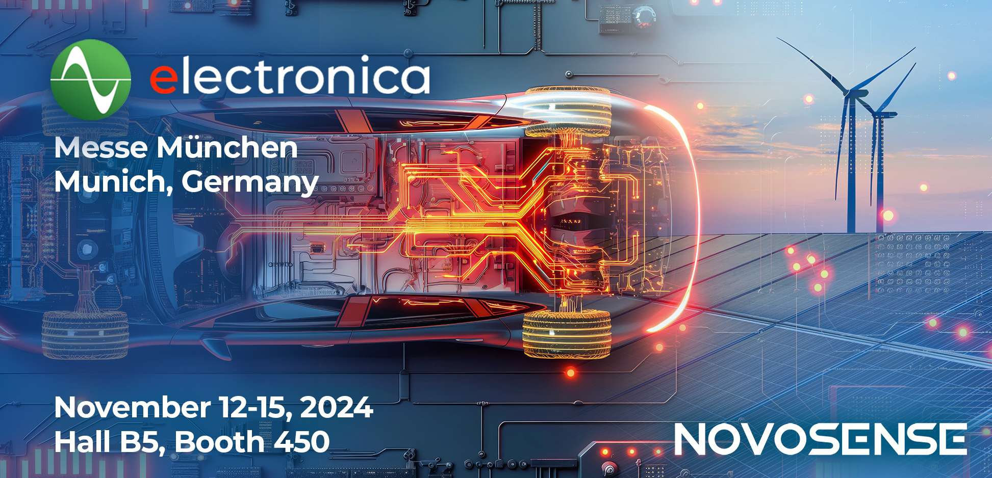 NOVOSENSEは、インテリジェントカー、電動化、産業制御に関する最新の研究開発成果をelectronica 2024に発表